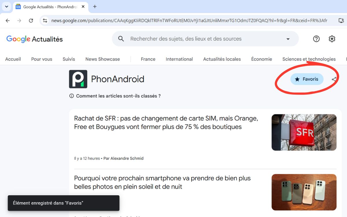 Phonandroid suivre sur Google Actualités web