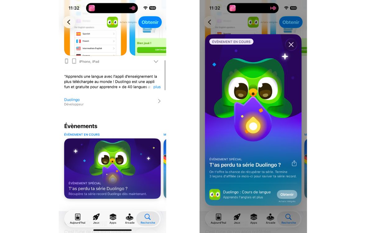 Duolingo événement spécial juin 2026 récupérer séries