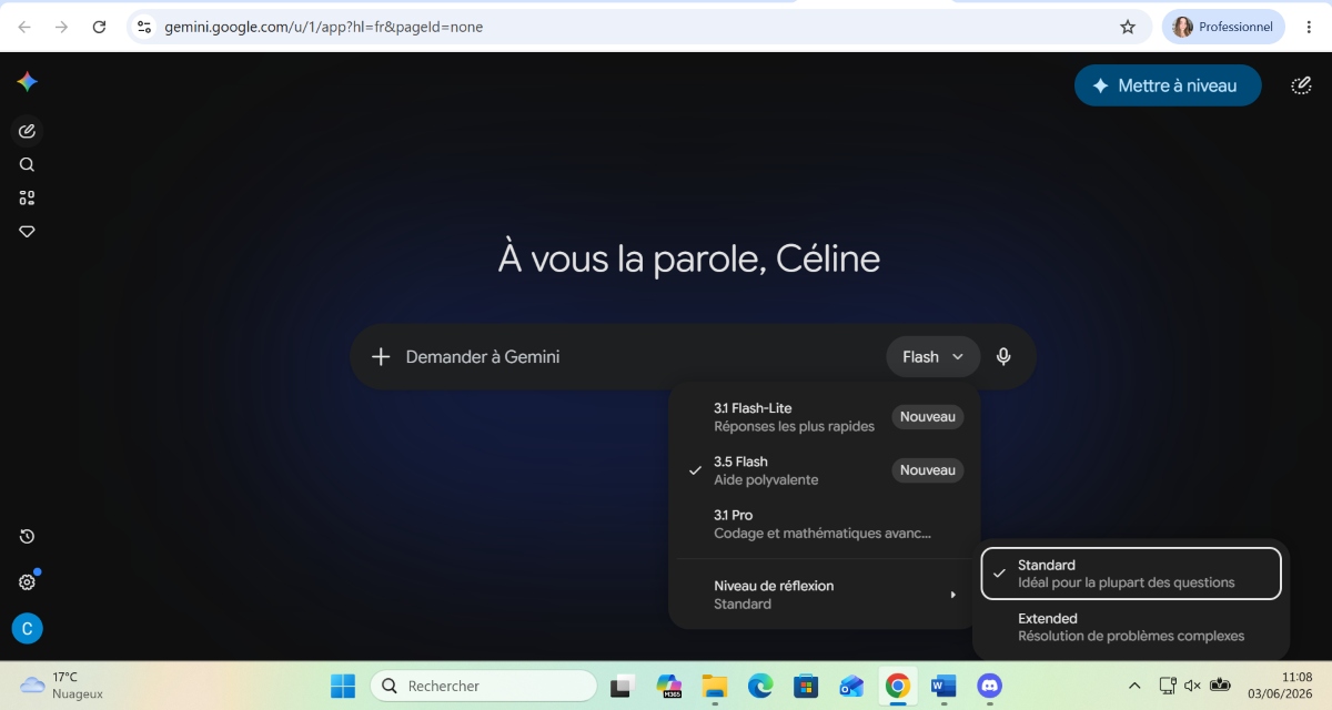 Gemini Extended Reflexion PC web