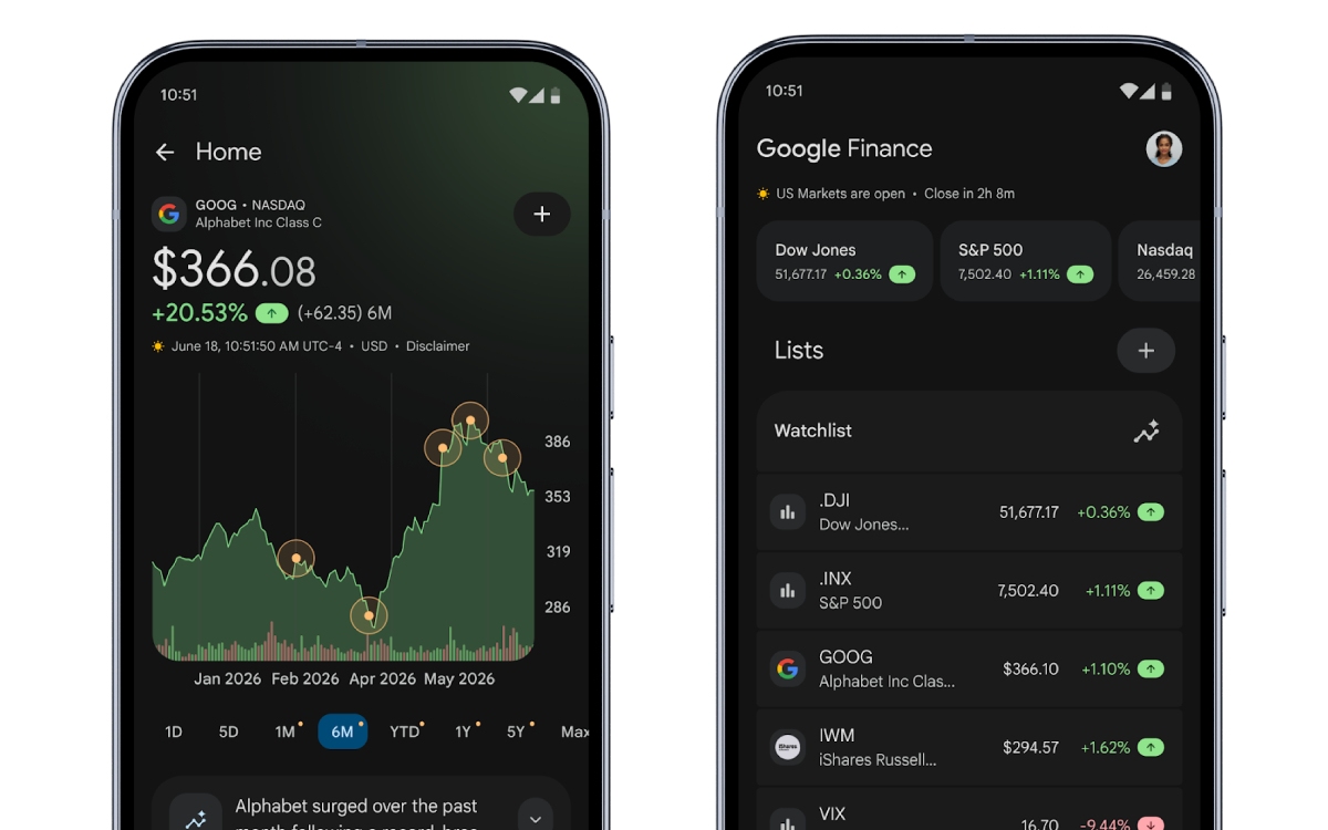 Google Finance Android