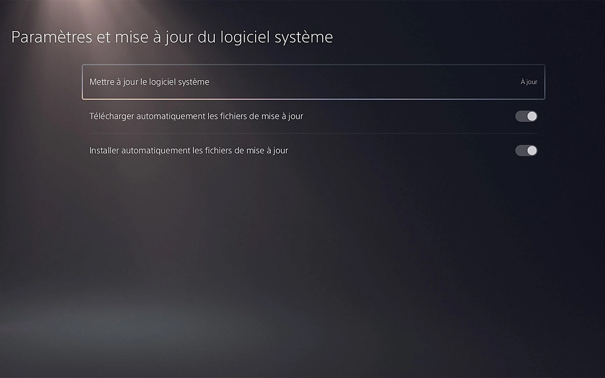 MAJ PS5 désactivation