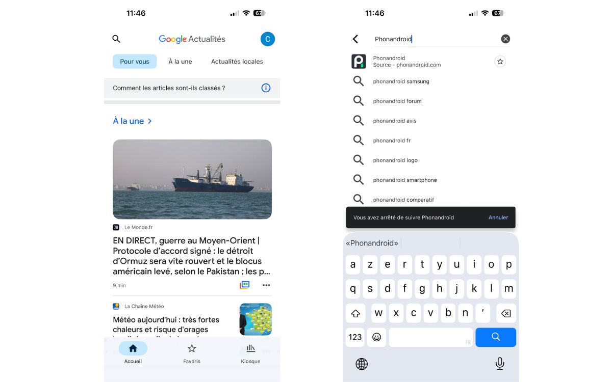 Phonandroid suivre sur Google Actualités mobile
