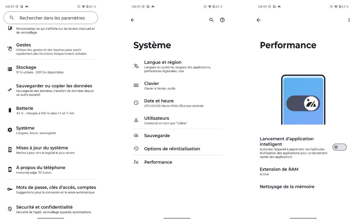 Smartphone Android extension RAM