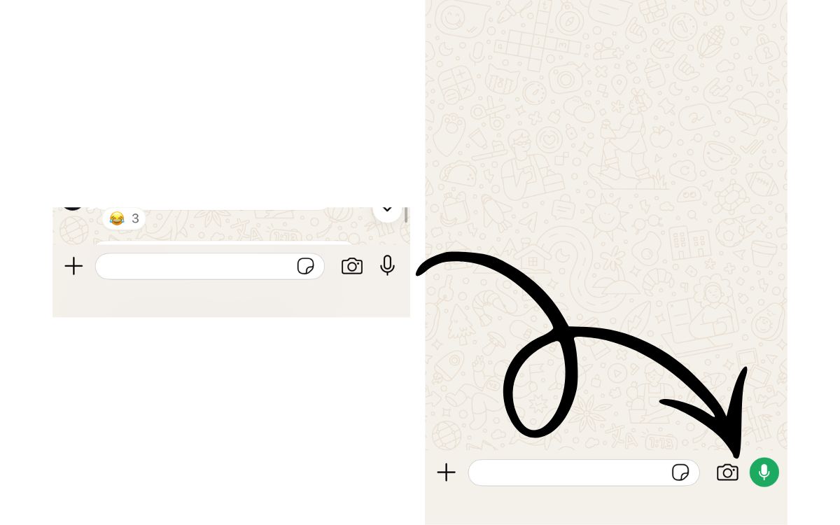 WhatsApp design icône message vocal repensé