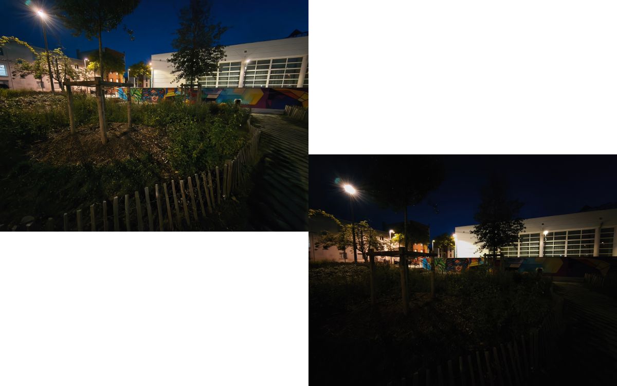 Test Xiaomi 17T capteur ultra grand angle nuit