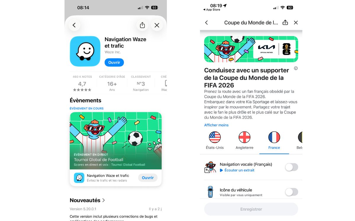 Waze Coupe du Monde FIFA 2026 scores en direct 3