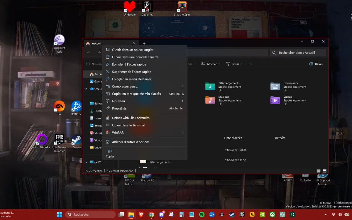 clic droit windows 11