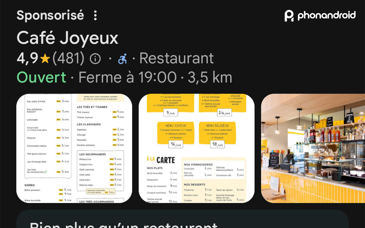 google maps publicités