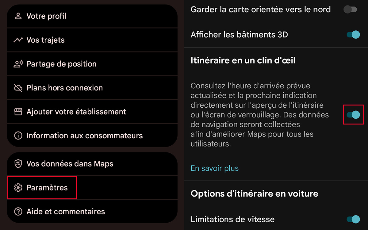 maps ecran verrouillage