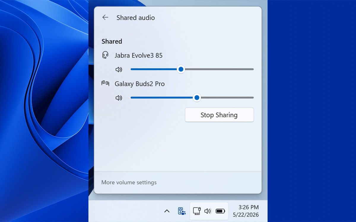 windows 11 audio partagé