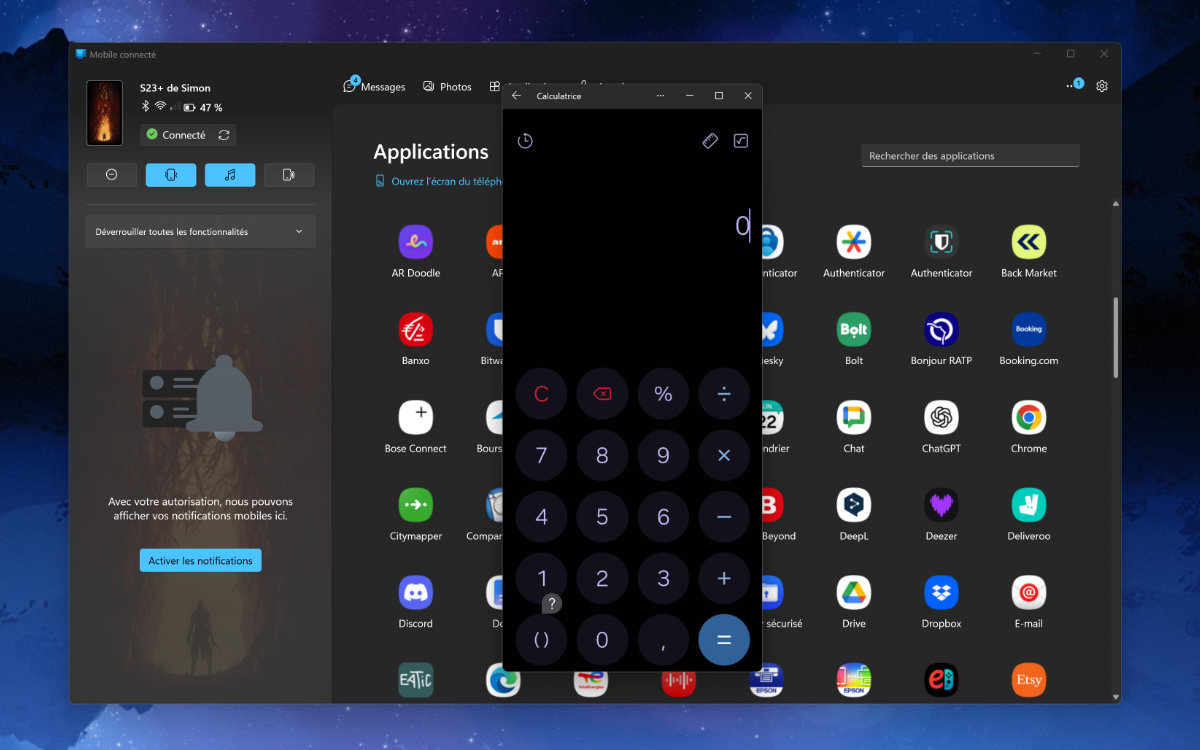 mobile connecté applications