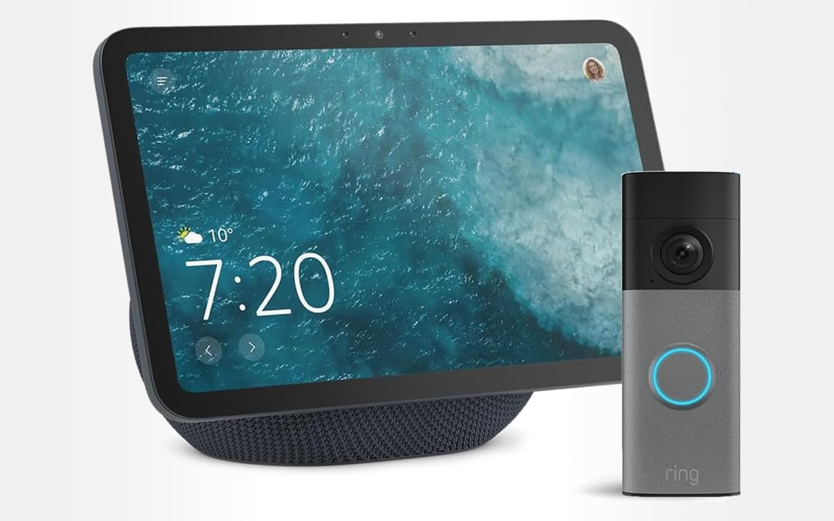 pack Amazon Echo Show 8 + Ring sonnette vidéo sans fil