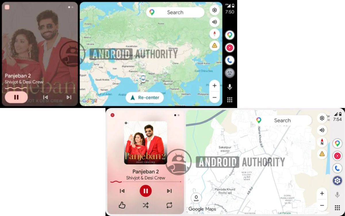 Android Auto refonte visuelle carte multimédia tableau de bord