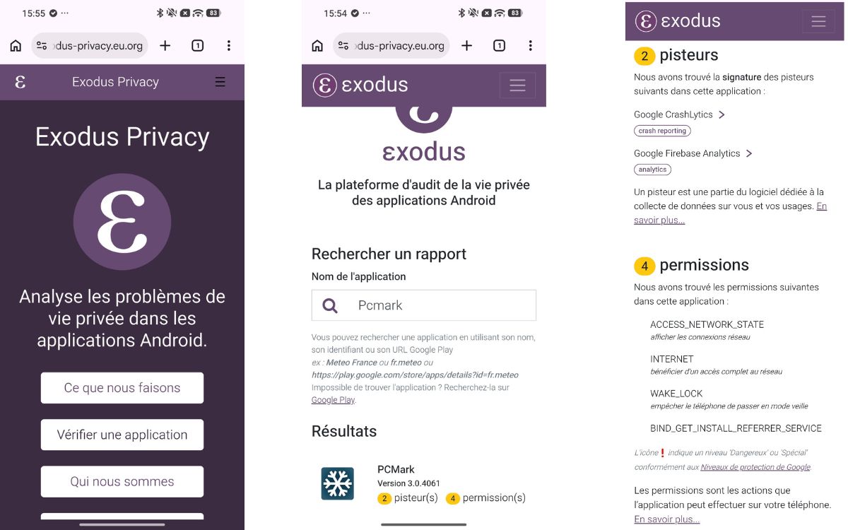 Conseils installation APK sideloading en toute sécurité Exodus privacy