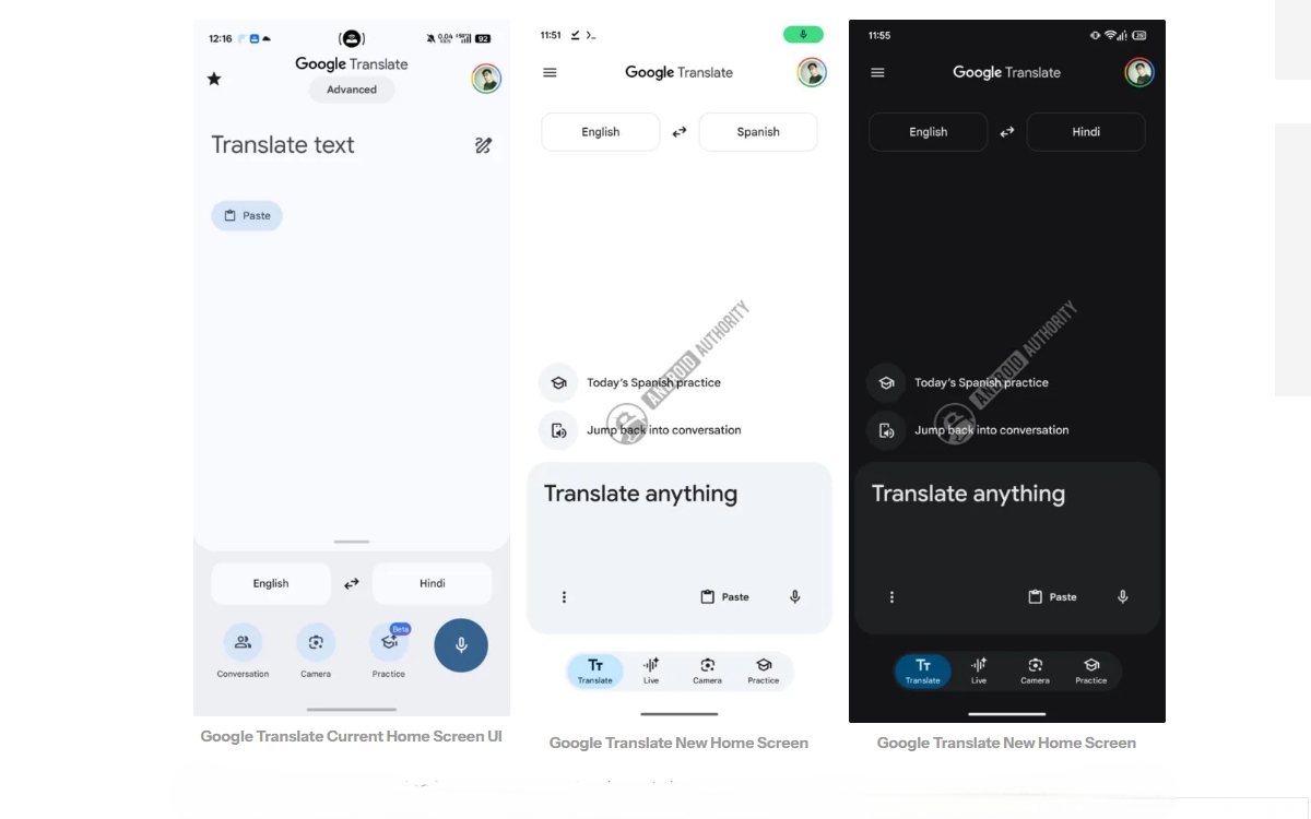 Google Translate Traduction test refonte application