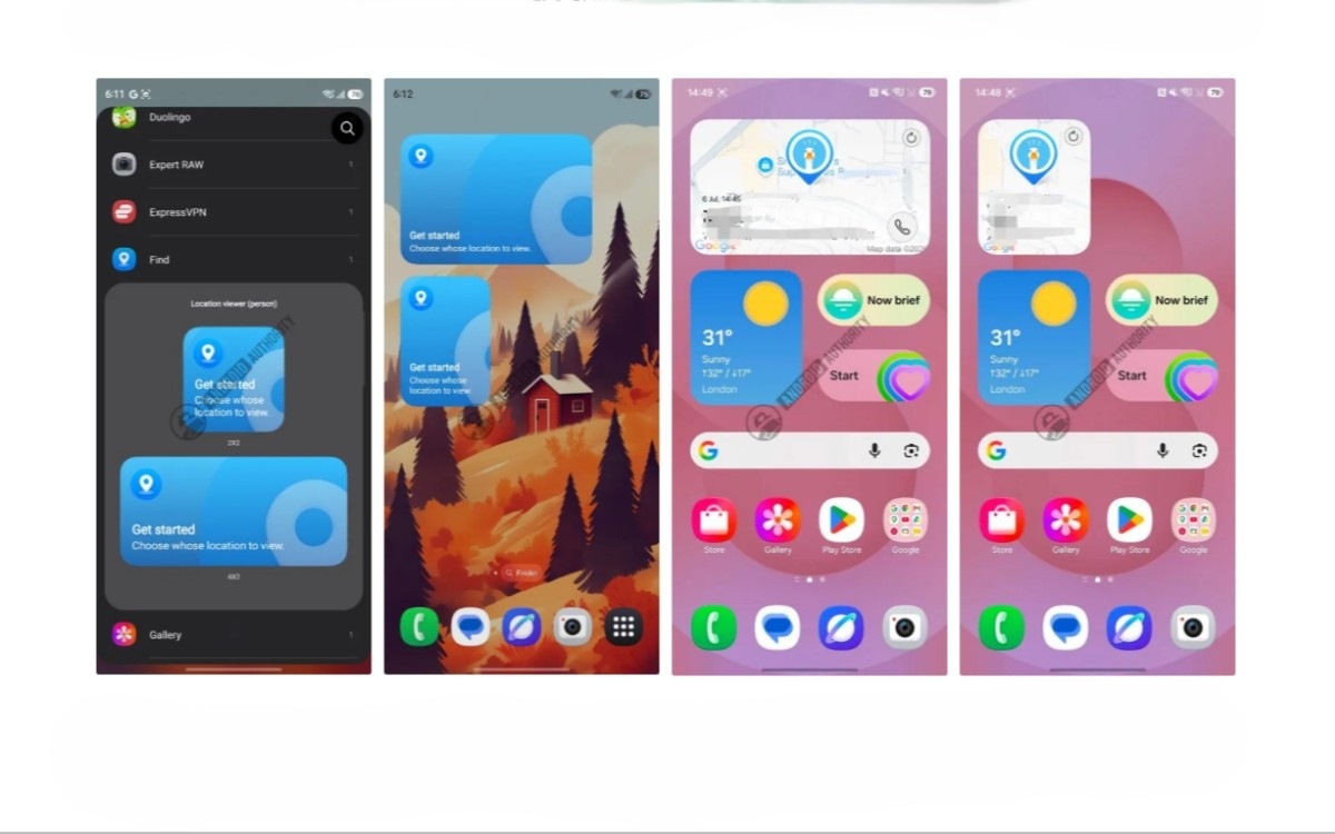 Samsung Find widget suivi localisation