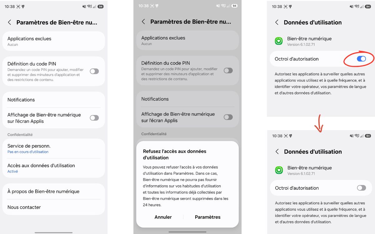 Samsung Galaxy One UI batterie astuce bien-être numérique