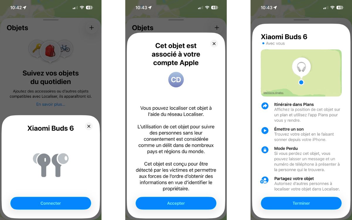 Xiaomi Buds 6 Localiser Apple Find My
