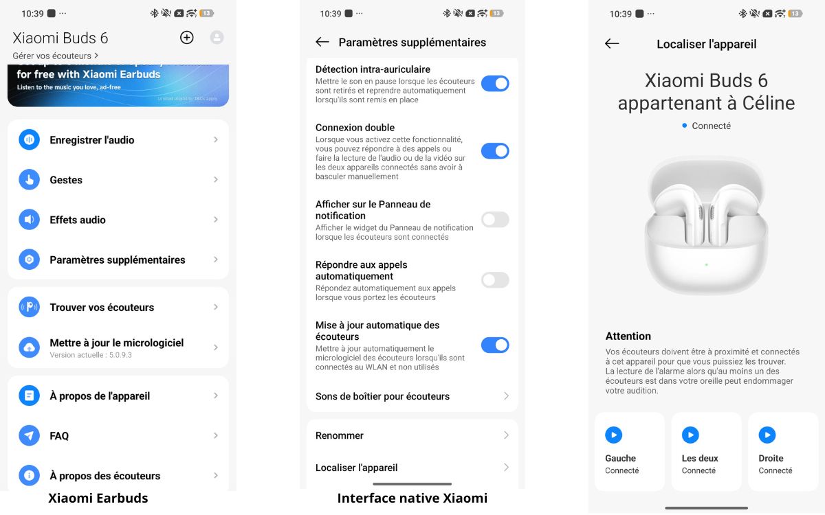 Xiaomi Buds 6 Trouver Localiser l'appareil