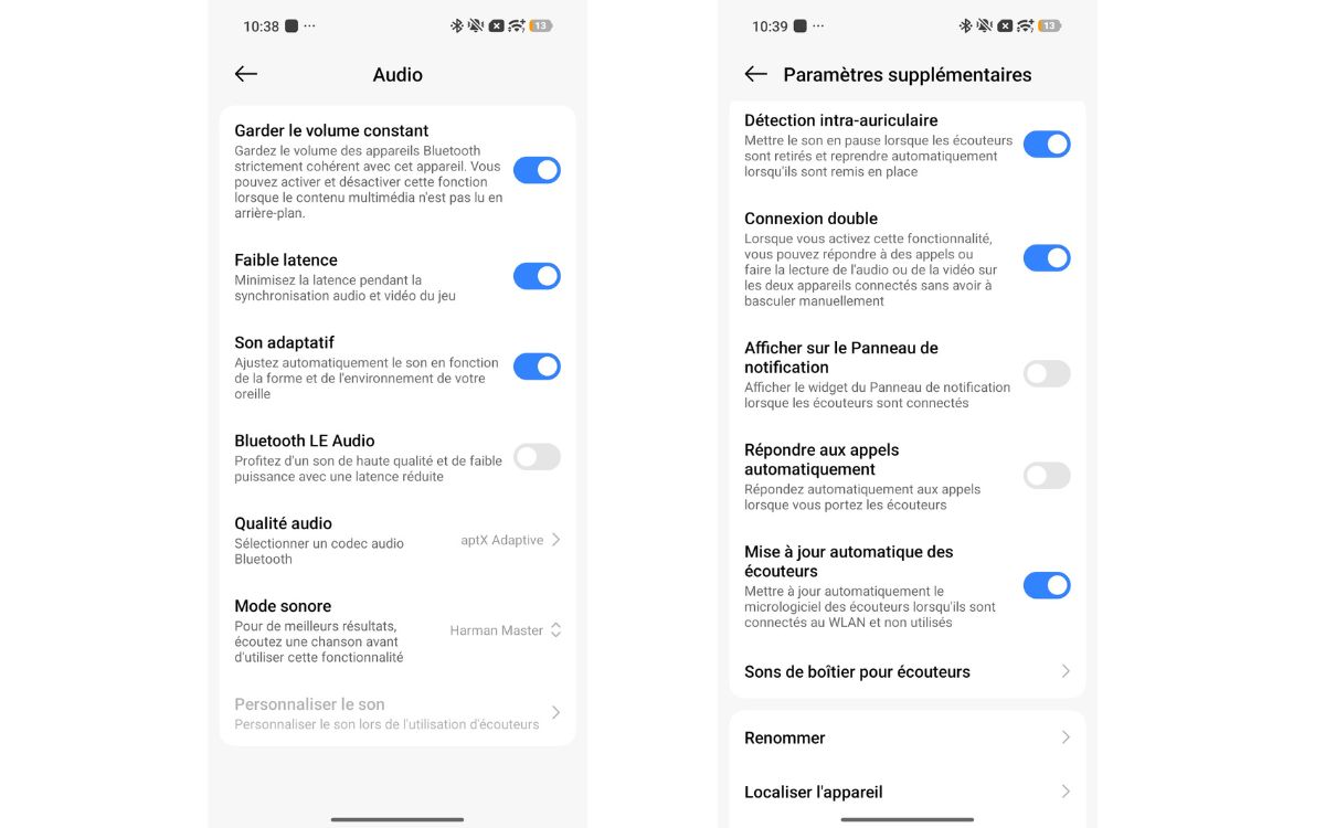 Xiaomi Buds 6 interface native fonctions