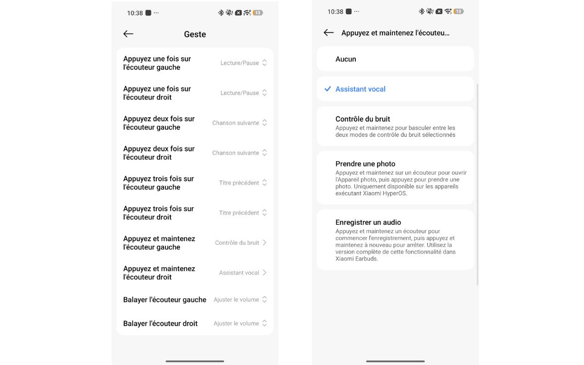 Xiaomi Buds 6 personnalisation contrôles