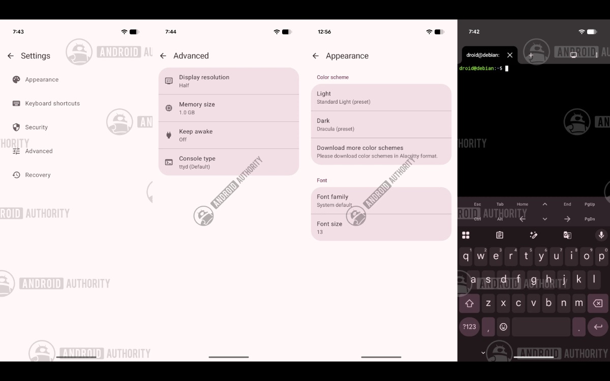 terminal linux android relooking