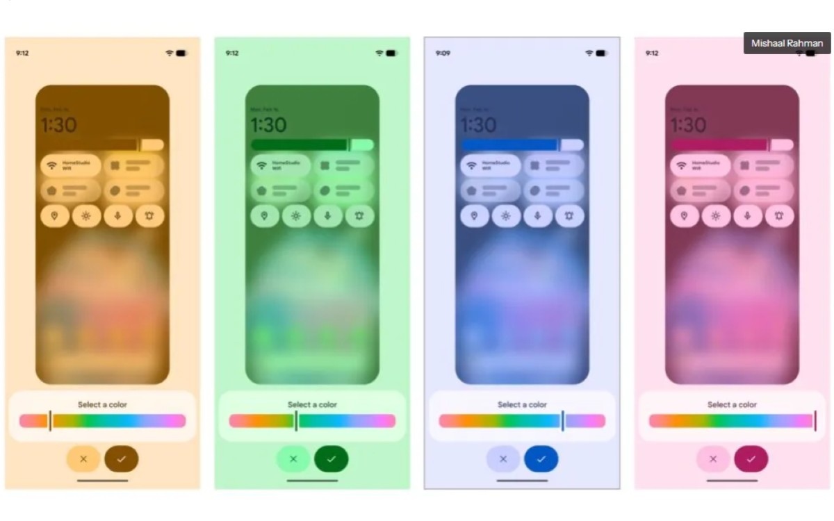 Android 17 nouvel éditeur disposition paramètres rapides couleur