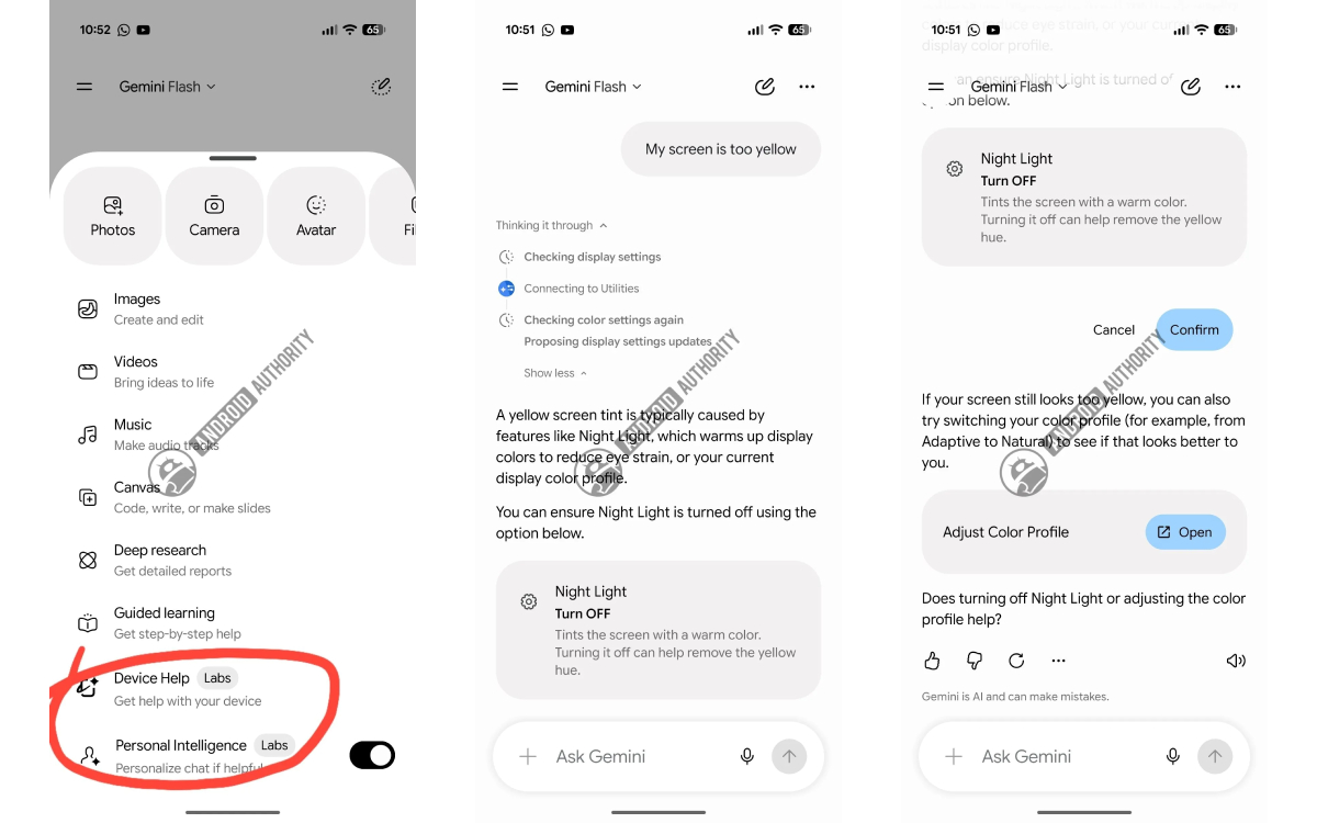 La fonction "Device Help" de Gemini sur un Pixel 9