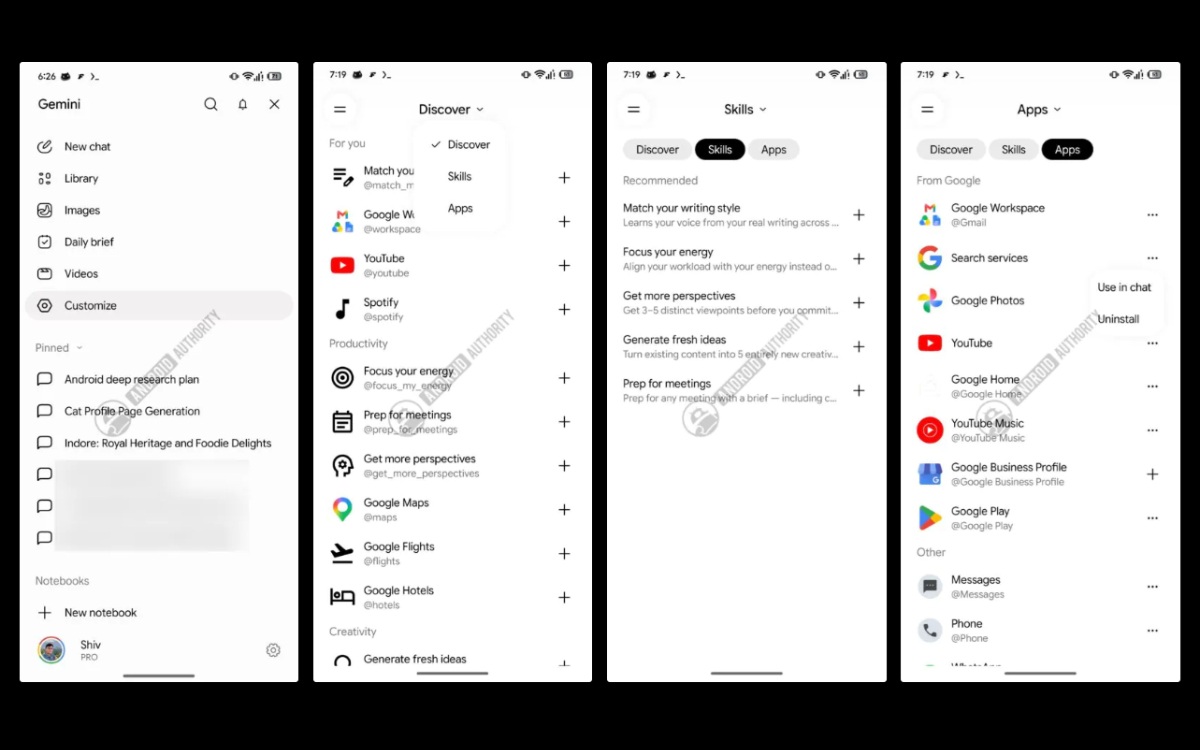 Gemini nouveautés Google Spark