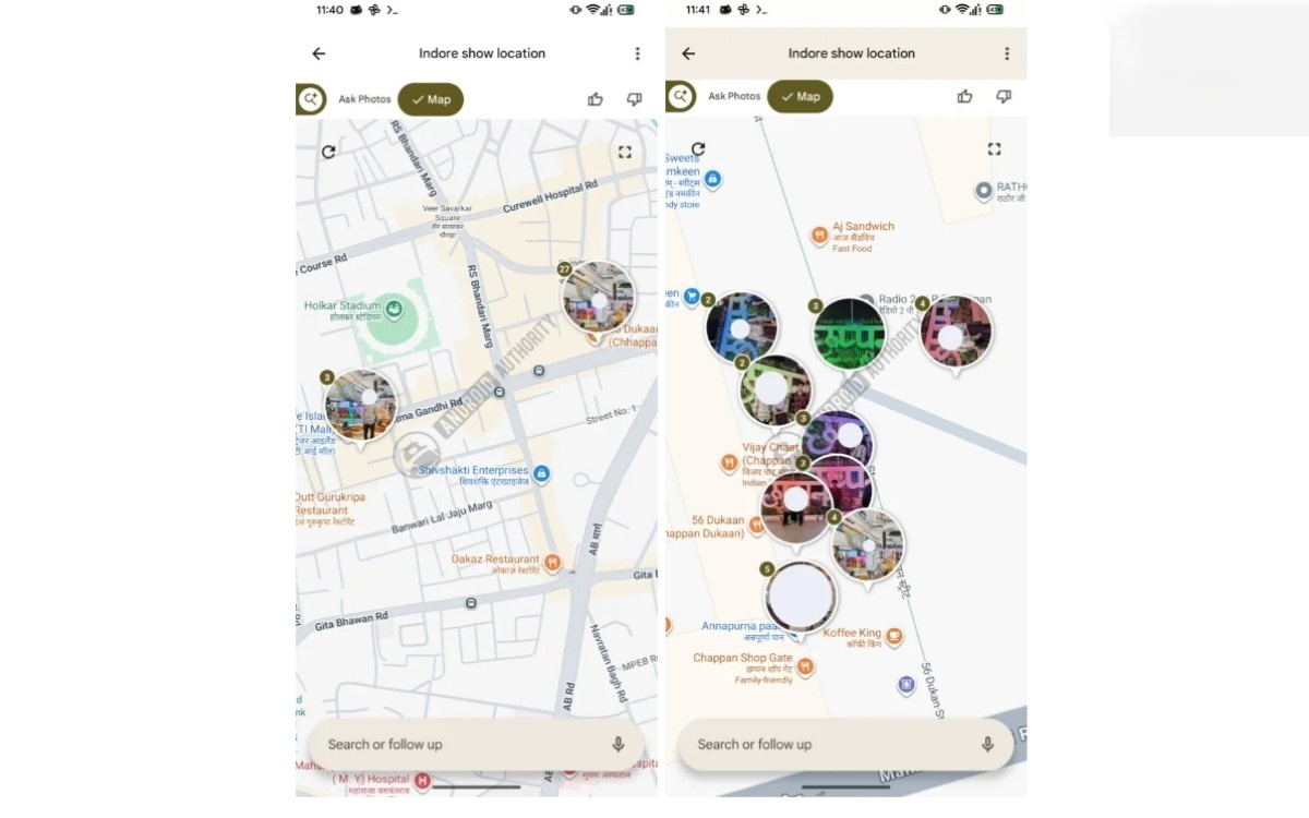 Google Photos Carte Ask Photos