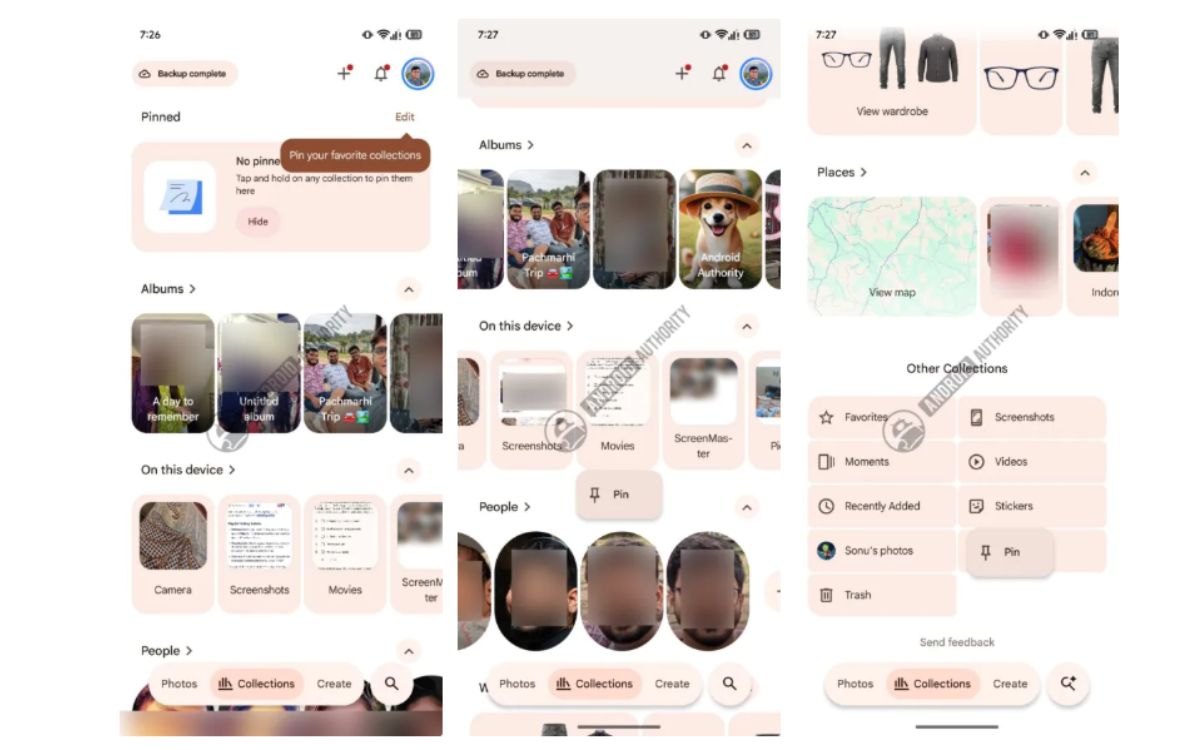 Google Photos épingles