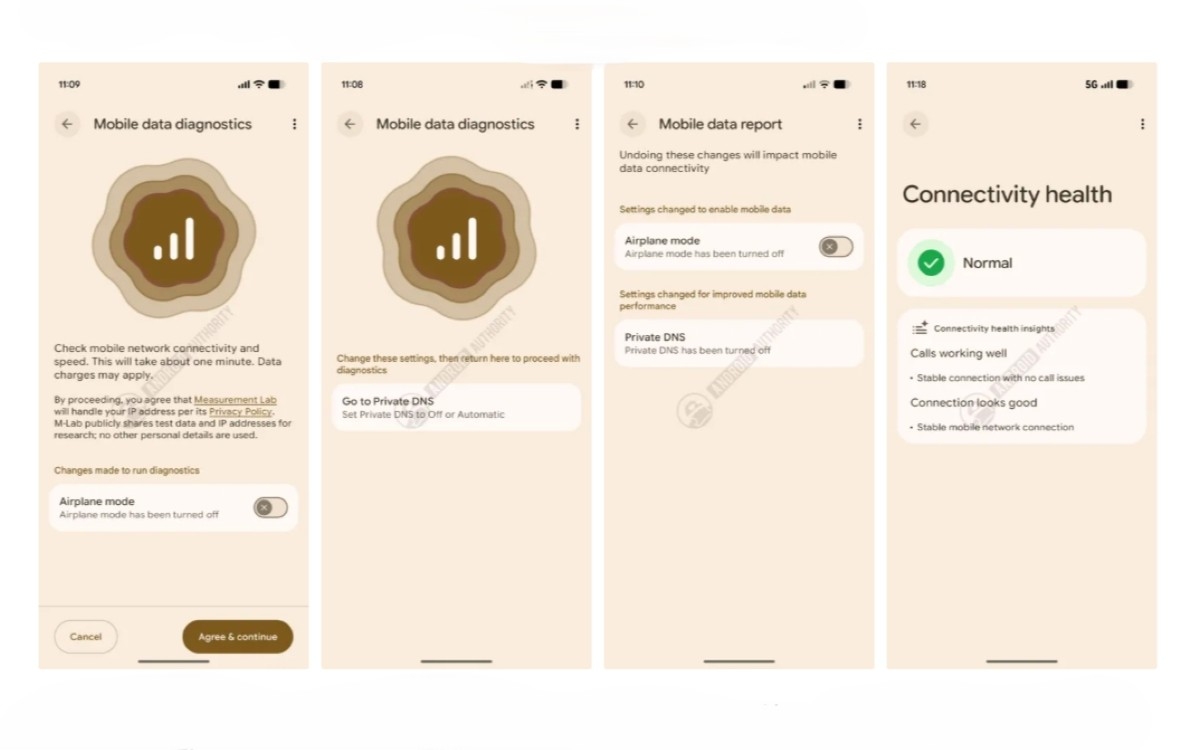 Google Pixel Connectivity Health normal