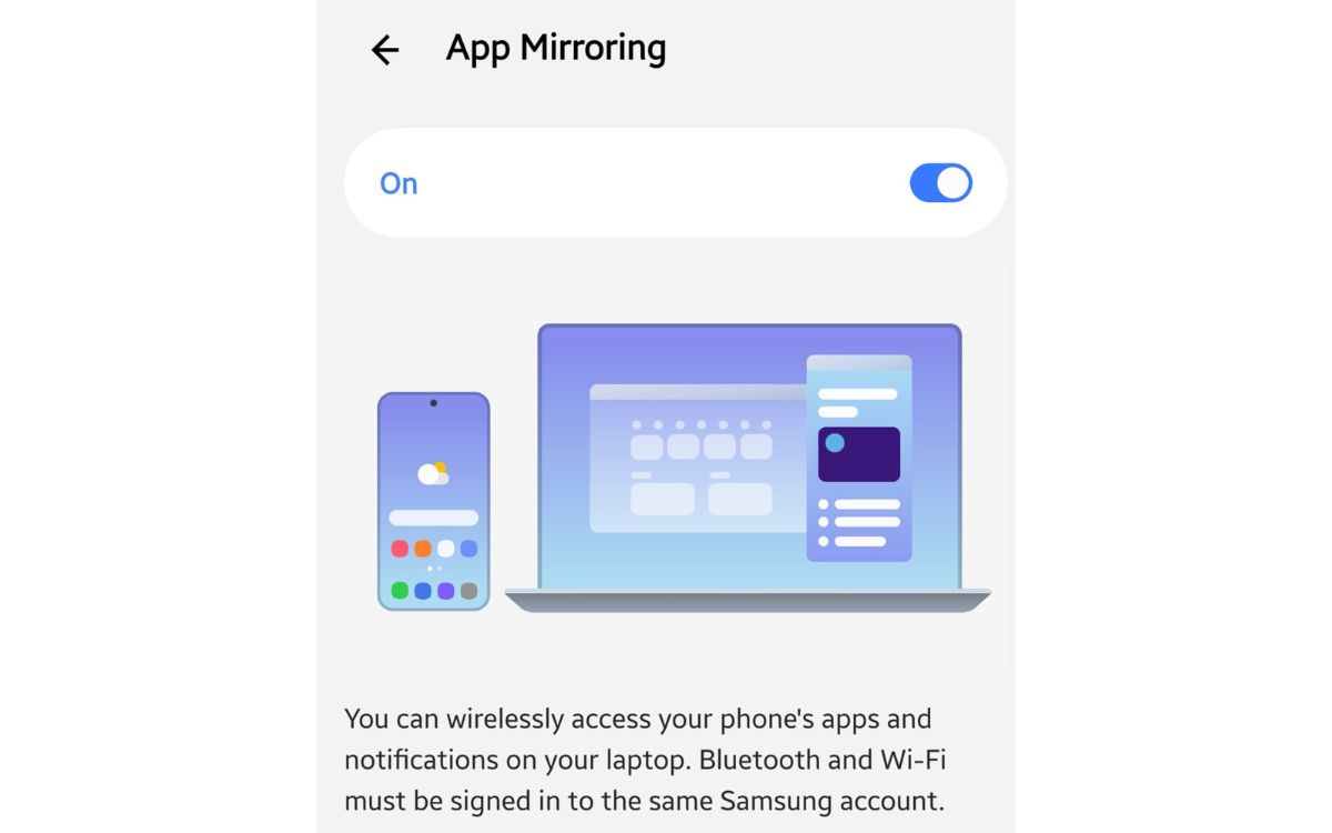 Samsung One UI 9.5 App mirroring