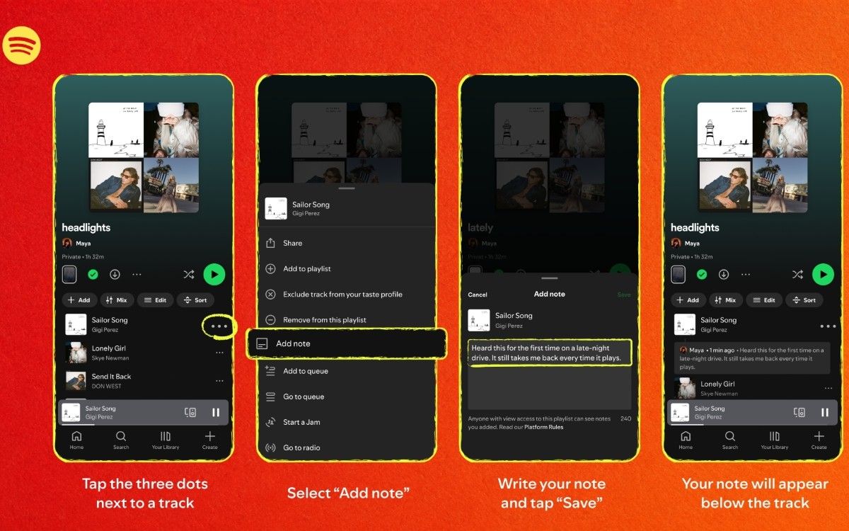 Spotify Notes Playlists 2