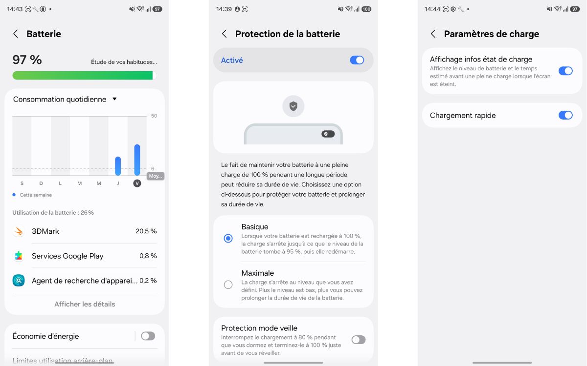 Test Samsung Galaxy A27 batterie