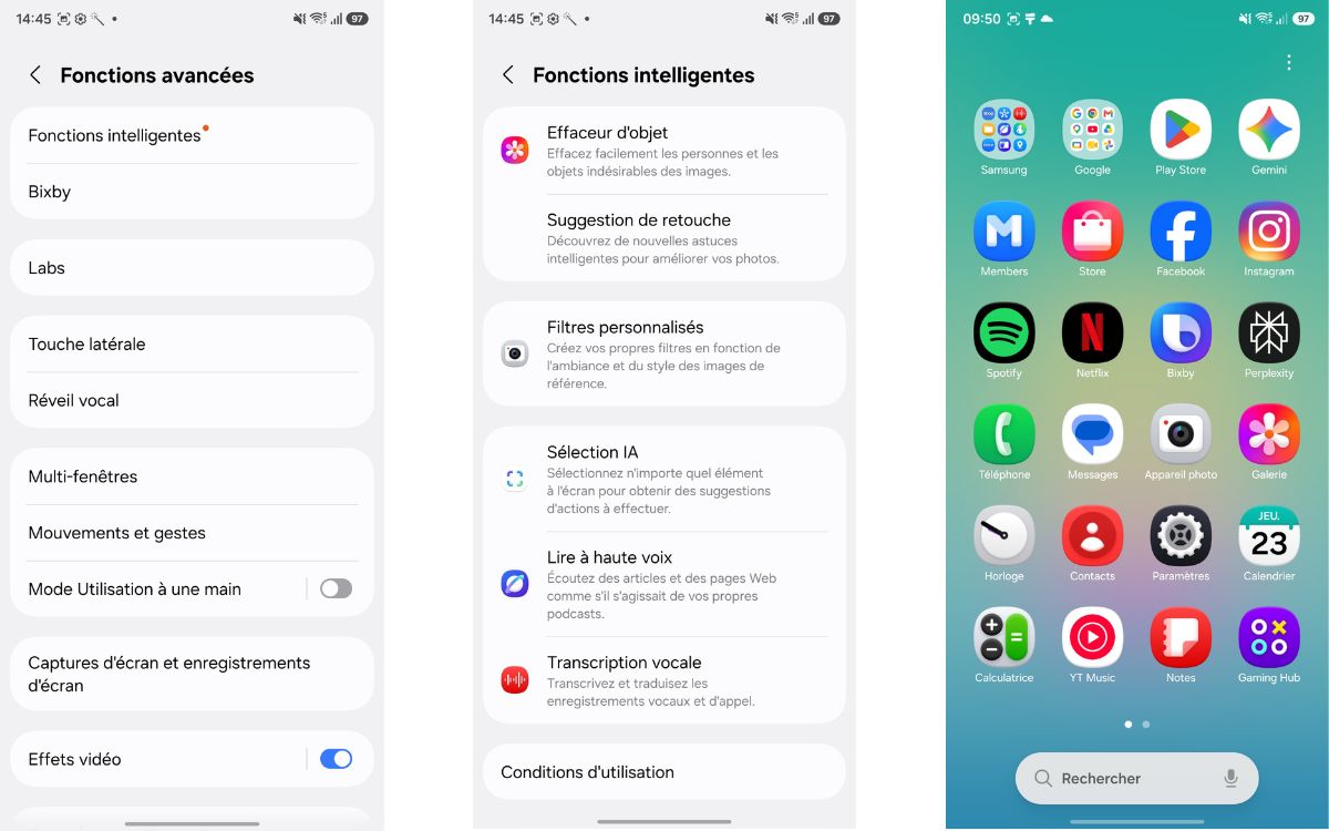 Test Samsung Galaxy A27 fonctions IA