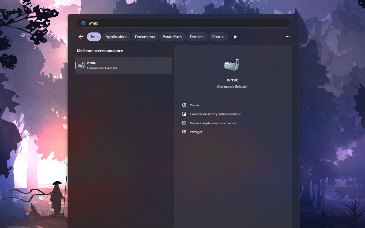 WMIC dans Windows 11