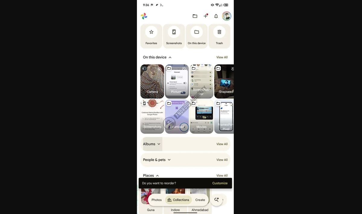 google photos collections
