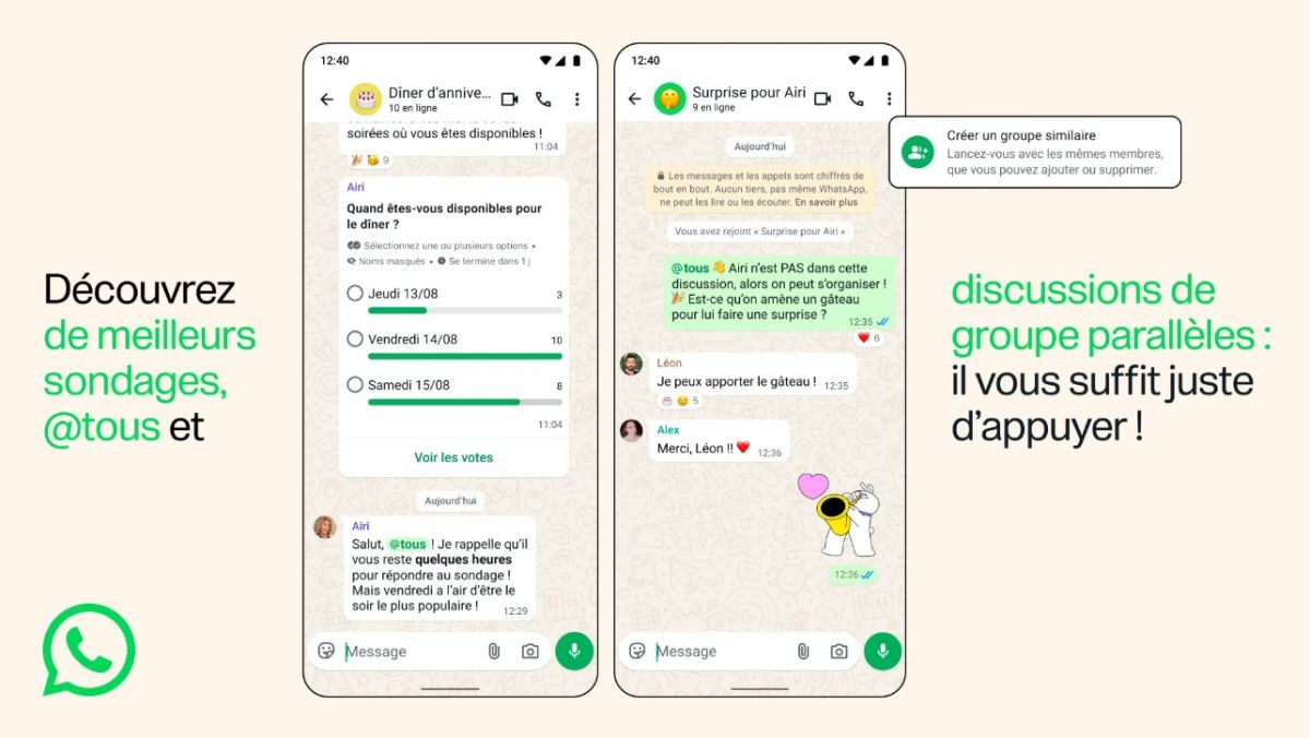 whatsapp groupes sondages