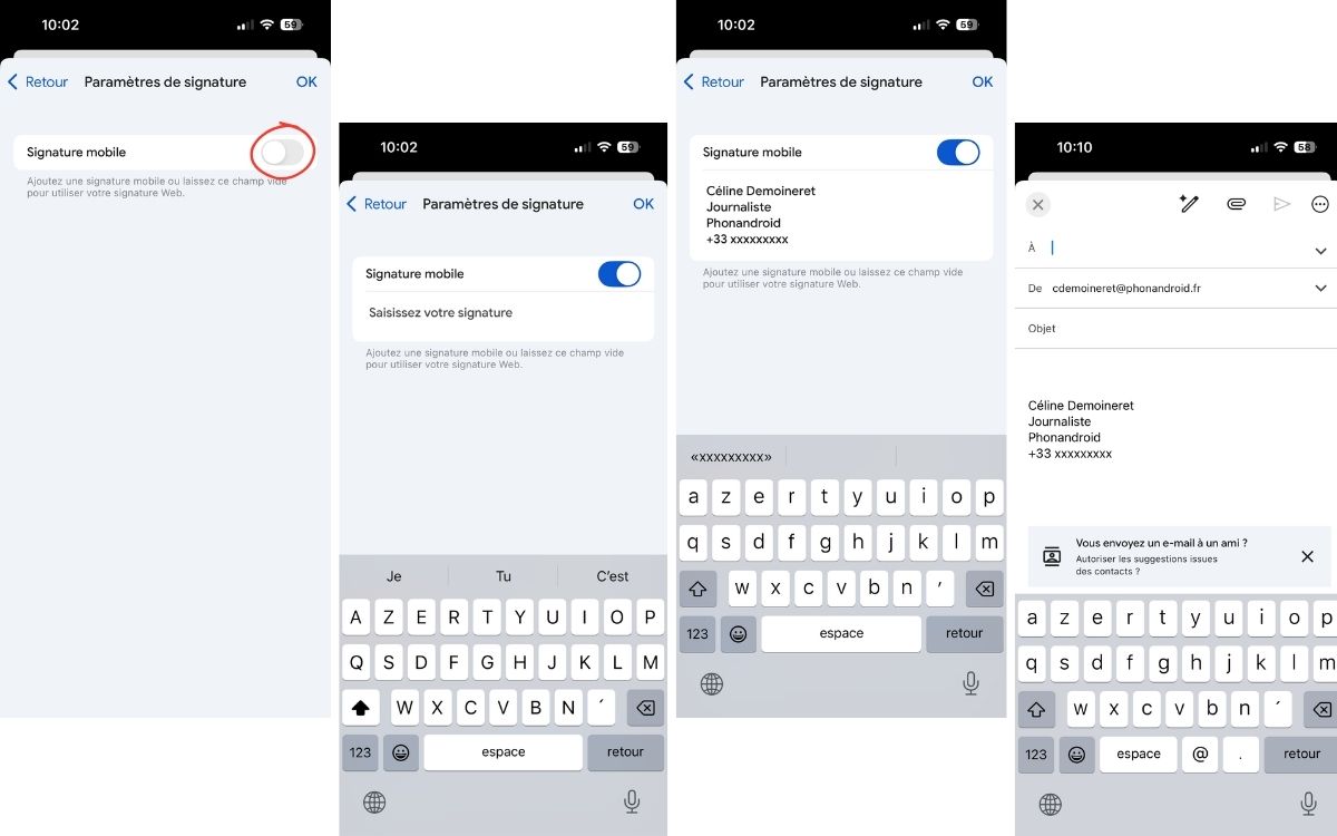 Gmail signature iOS 2