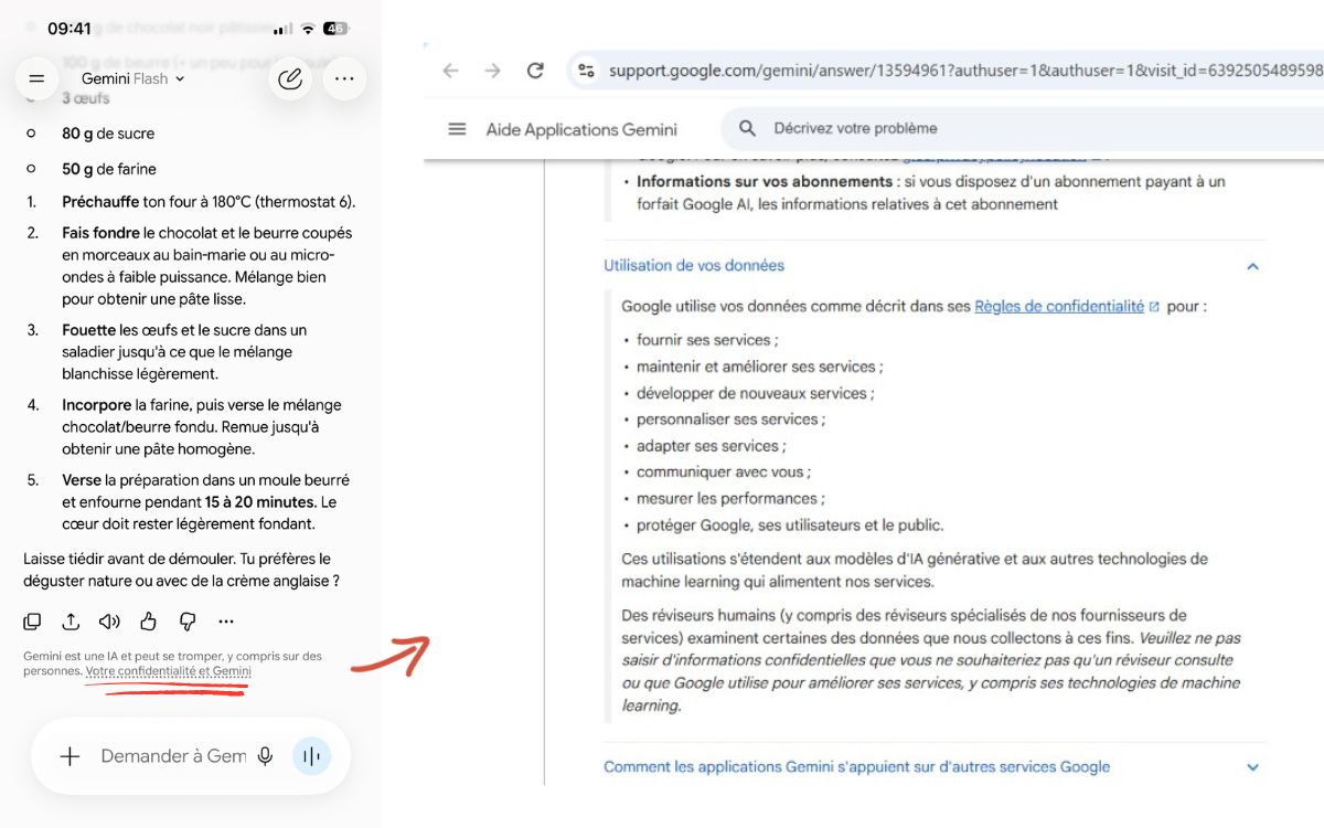 Google Gemini confidentialité réviseurs humains