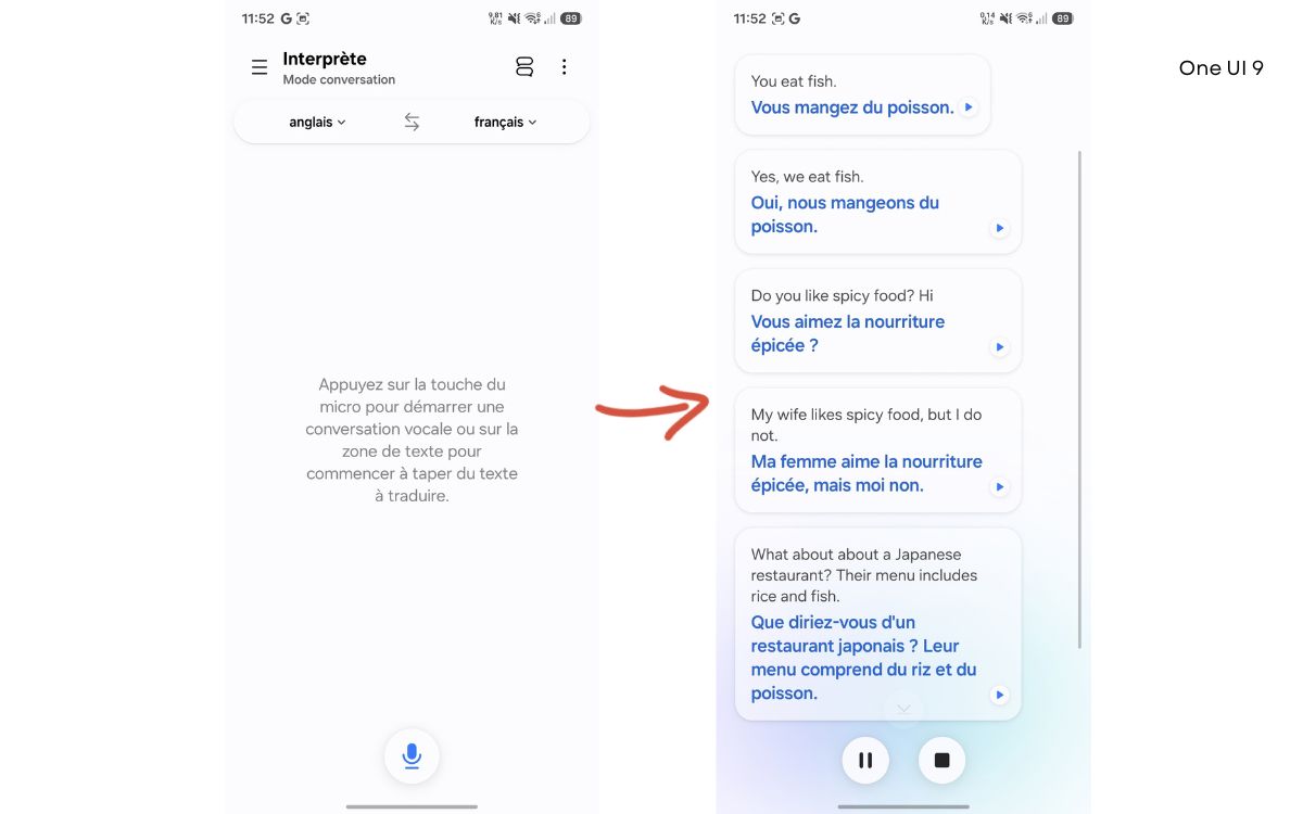 One UI 8.5 VS One UI 9 Interprète 2