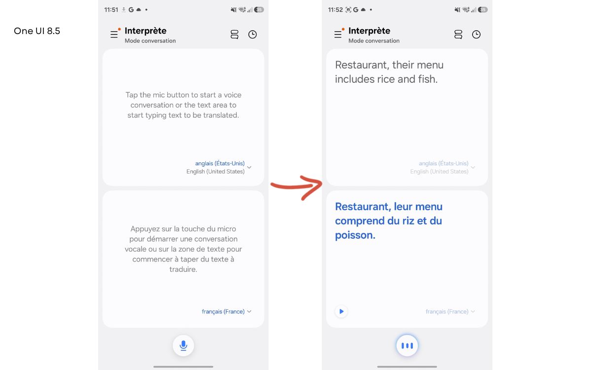 One UI 8.5 VS One UI 9 Interprète