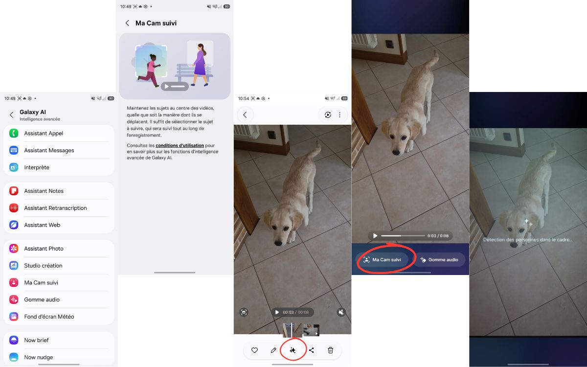 One UI 9 Samsung Galaxy S25 Galaxy AI Ma Cam suivi