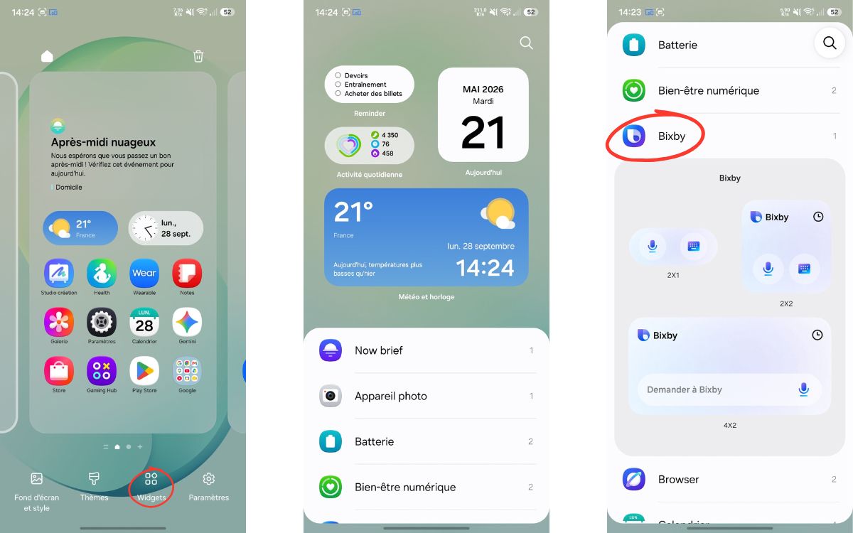 One UI 9 widgets Bixby