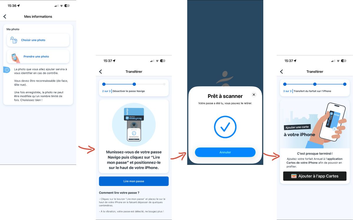 Pass navigo annuel smartphone Android iPhone iOS montre connectée IDF Mobilités 3