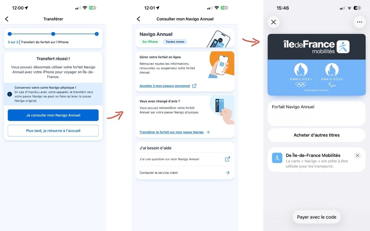 Pass navigo annuel smartphone Android iPhone iOS montre connectée IDF Mobilités 5