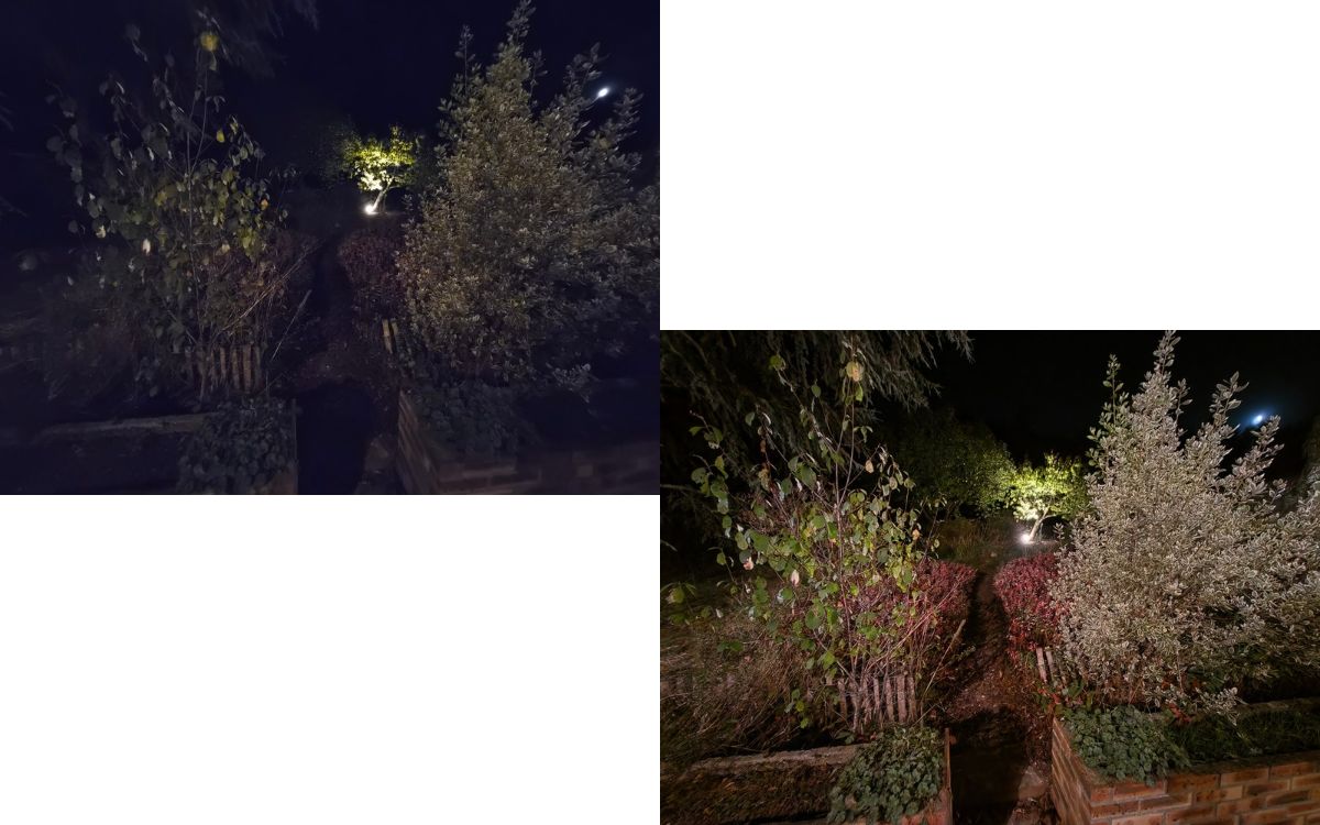 Test Galaxy S26 FE capteur ultra grand angle sans et avec mode nuit