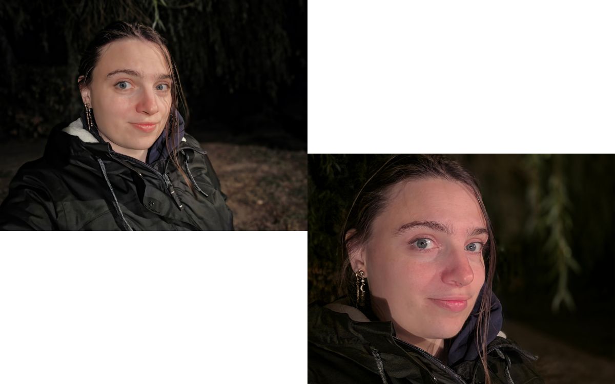 Test Galaxy S26 FE mode Portrait capteur selfie et capteur grand angle avec mode nuit