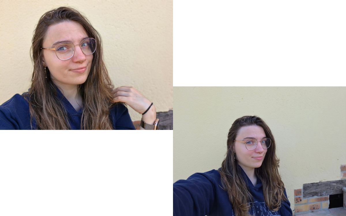 Test Galaxy S26 FE mode Portrait capteur selfie et capteur grand angle